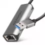 2.5 Gigabit Ethernet adapterius AXAGON ADE-25R — USB Type-C, 10/100/1000/2500 Mbit, 5000 Mbit/s, aliuminis, pilka
