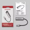 2.5 Gigabit Ethernet adapterius AXAGON ADE-25R — USB Type-C, 10/100/1000/2500 Mbit, 5000 Mbit/s, aliuminis, pilka