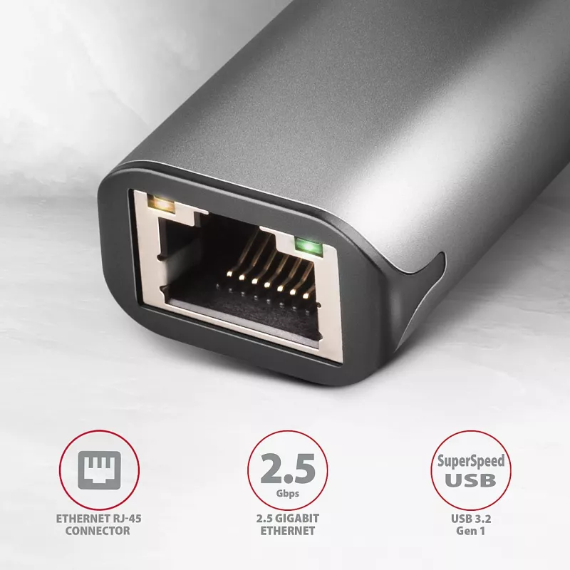 Axagon ADE-25RC USB-C 2.5 gigabit eterneto adapteris