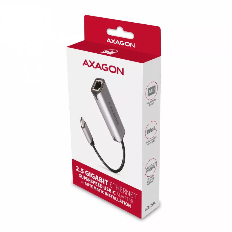 Axagon ADE-25RC USB-C 2.5 gigabit eterneto adapteris
