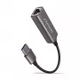 AXAGON ADE-TR USB 3.2 Gen 1 Type-A į Gigabit Ethernet adapteris — 10/100/1000 Mbps, metalinis titano pilkas, 5000 Mbit/s