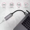AXAGON ADE-TR USB 3.2 Gen 1 Type-A į Gigabit Ethernet adapteris — 10/100/1000 Mbps, metalinis titano pilkas, 5000 Mbit/s