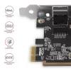 Axagon PCEE-GRF PCIe Gigabit Ethernet adapteris su Realtek 8111F ir SP & LP