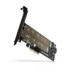 Axagon PCEM2-D PCIe x4 adapteris dviems M.2 NVMe M-key + SATA B-key SSD