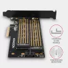 Axagon PCEM2-D PCIe x4 adapteris dviems M.2 NVMe M-key + SATA B-key SSD