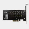 Axagon PCEM2-D PCIe x4 adapteris dviems M.2 NVMe M-key + SATA B-key SSD