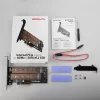 Axagon PCEM2-D PCIe x4 adapteris dviems M.2 NVMe M-key + SATA B-key SSD