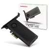 Axagon PCEM2-DC PCIe x4 – M.2 NVMe M-rakto + SATA B-rakto lizdo adapteris su aušinimu, SP & LP