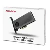 Axagon PCEM2-DC PCIe x4 – M.2 NVMe M-rakto + SATA B-rakto lizdo adapteris su aušinimu, SP & LP