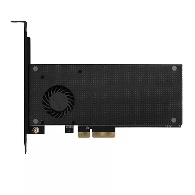 Axagon PCEM2-DC PCIe x4 – M.2 NVMe M-rakto + SATA B-rakto lizdo adapteris su aušinimu, SP & LP
