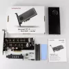 Axagon PCEM2-DC PCIe x4 – M.2 NVMe M-rakto + SATA B-rakto lizdo adapteris su aušinimu, SP & LP