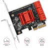 Interfeiso kortelė AXAGON PCES-SA6 – PCIe į SATA (ASM1166), 6 Gbit/s, pilno aukščio/žemo profilio, vidinė