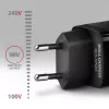 Axagon ACU-DPQ65 GaN sieninis įkroviklis 65W, 3x prievadas (USB-A + du USB-C), PD3.0/QC4+/PPS/Apple