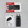 Axagon ACU-DPQ65 GaN sieninis įkroviklis 65W, 3x prievadas (USB-A + du USB-C), PD3.0/QC4+/PPS/Apple
