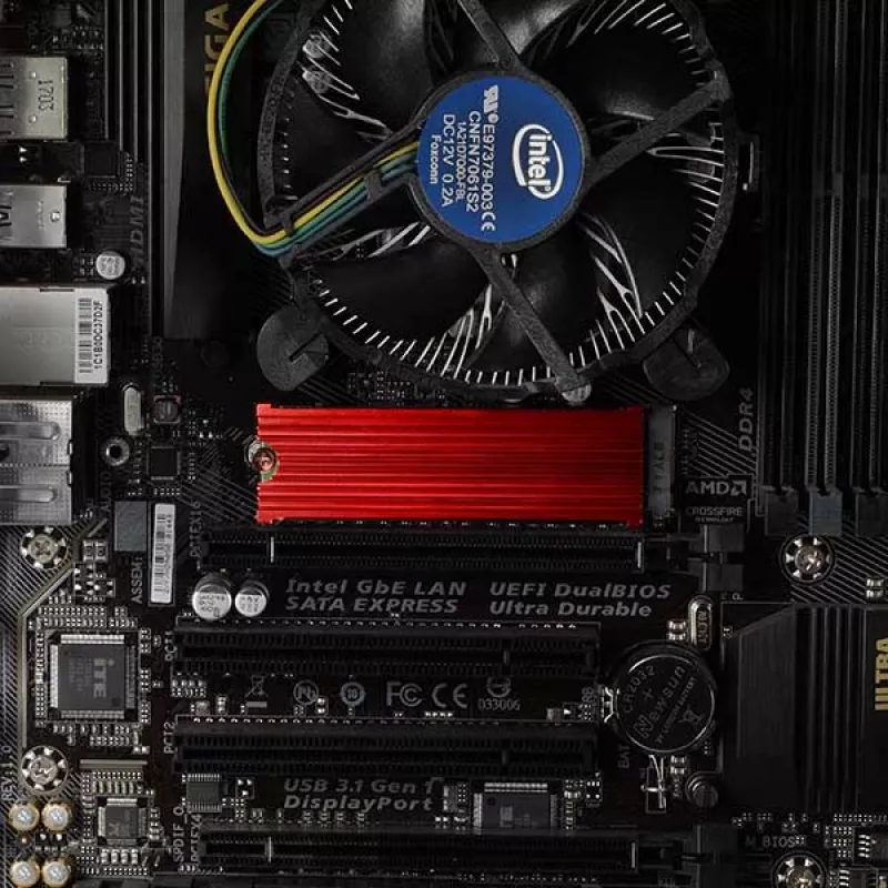 Axagon CRL-M2 Pasyvus aliumininis aušintuvas M.2 SSD diskams, dydis 2280, aukštis 12 mm