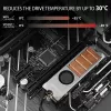 Axagon CLR-M2FAN Varinis radiatorius su ventiliatoriumi vienpusiams ir dvipusiams M.2 SSD diskams, dydis 2280, aukštis 13 mm