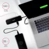 Axagon HMC-6GL USB 3.2 Gen 1 šakotuvas, 3x USB-A, HDMI 4k/30Hz, RJ-45, PD 100W, 20cm USB-C laidas