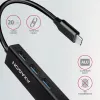 USB-C HUB Axagon HMC-GL3A 3x USB-A Gbit-LAN Juodas