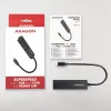 USB-C HUB Axagon HMC-GL3A 3x USB-A Gbit-LAN Juodas