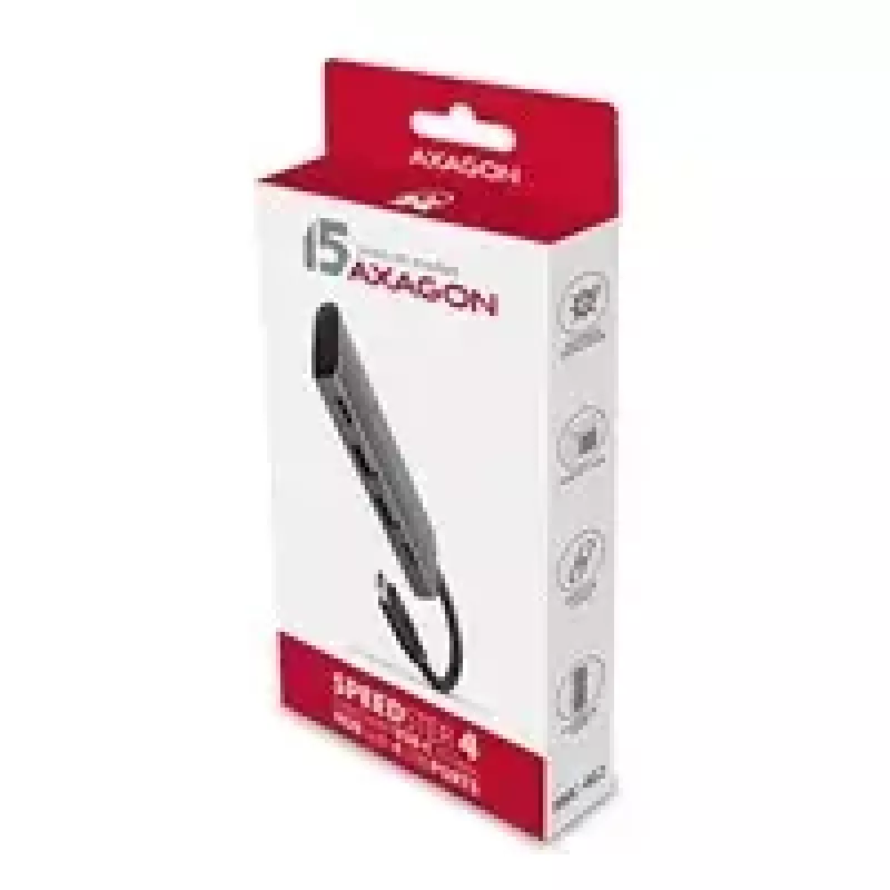 AXAGON HMC-4G2 USB-C 3.2 Gen 2 10 Gb/s hubas, 2x USB-A + 2x USB-C, kabelis USB-C 13 cm