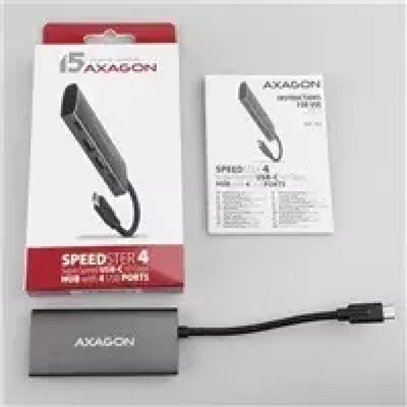 AXAGON HMC-4G2 USB-C 3.2 Gen 2 10 Gb/s hubas, 2x USB-A + 2x USB-C, kabelis USB-C 13 cm