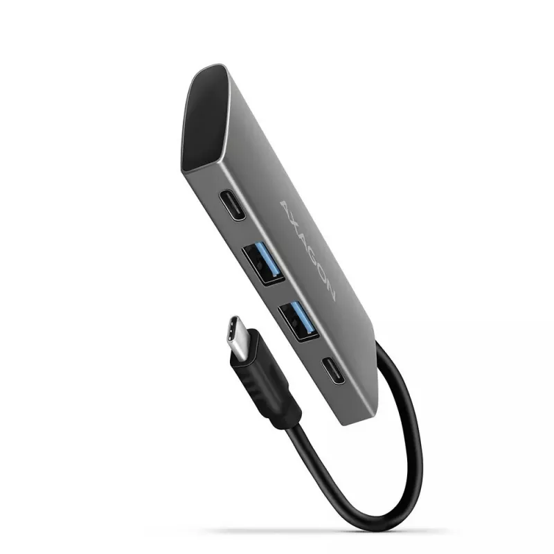 AXAGON HMC-4G2 USB-C 3.2 Gen 2 10 Gb/s hubas, 2x USB-A + 2x USB-C, kabelis USB-C 13 cm