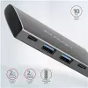 AXAGON HMC-4G2 USB-C 3.2 Gen 2 10 Gb/s hubas, 2x USB-A + 2x USB-C, kabelis USB-C 13 cm
