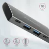 AXAGON HMC-4G2 USB-C 3.2 Gen 2 10 Gb/s hubas, 2x USB-A + 2x USB-C, kabelis USB-C 13 cm