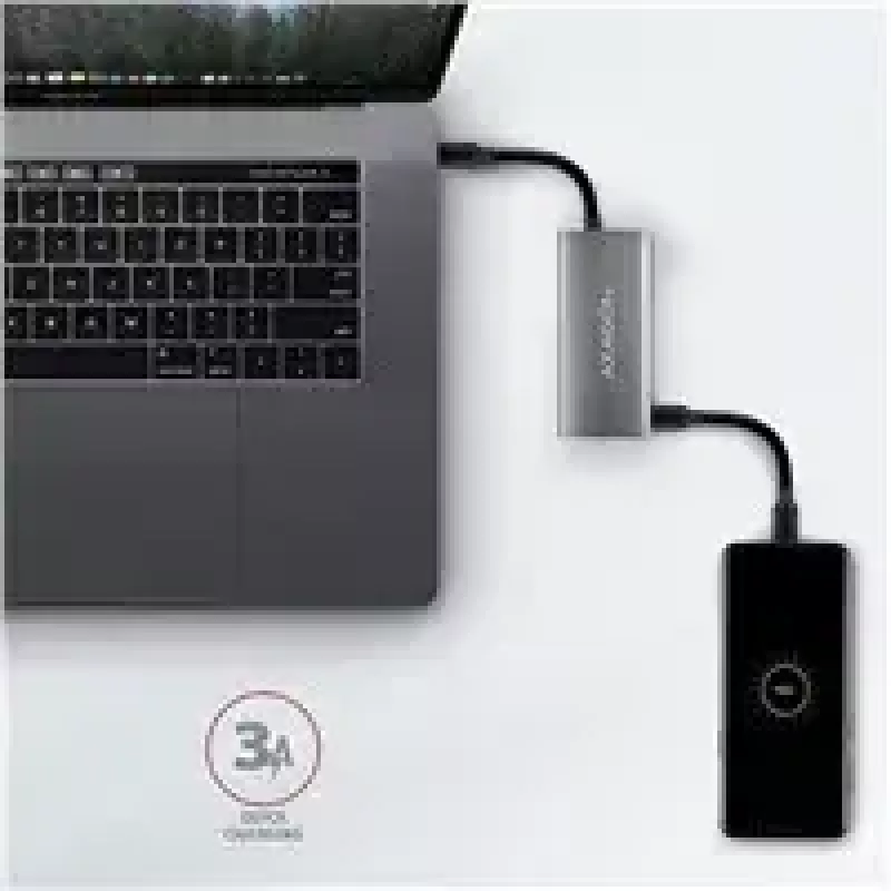 AXAGON HMC-4G2 USB-C 3.2 Gen 2 10 Gb/s hubas, 2x USB-A + 2x USB-C, kabelis USB-C 13 cm