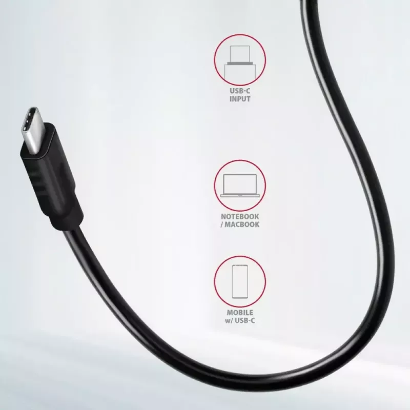 AXAGON HMC-4G2 USB-C 3.2 Gen 2 10 Gb/s hubas, 2x USB-A + 2x USB-C, kabelis USB-C 13 cm