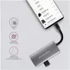 AXAGON HMC-4G2 USB-C 3.2 Gen 2 10 Gb/s hubas, 2x USB-A + 2x USB-C, kabelis USB-C 13 cm