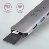 Axagon HMC-5 USB 3.2 Gen 1 hubas, 2x USB-A, HDMI, SD/microSD, PD 100W, 20 cm USB-C laidas
