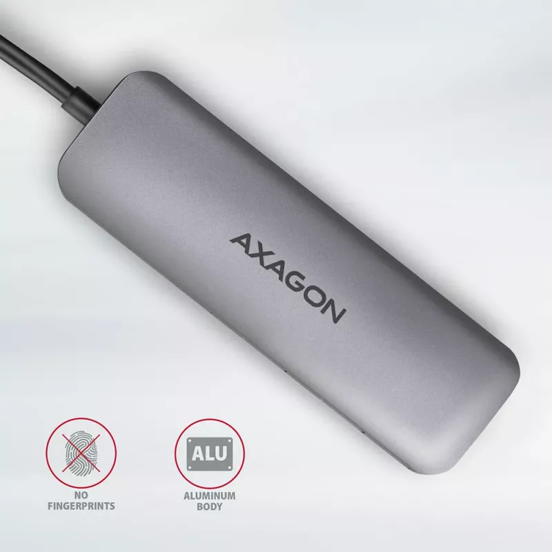 Axagon HMC-5 USB 3.2 Gen 1 hubas, 2x USB-A, HDMI, SD/microSD, PD 100W, 20 cm USB-C laidas