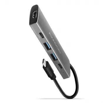Axagon HMC-5G2 USB 10Gbps šakotuvas, 2x USB-A, 2x USB-C, HDMI 4k/60Hz, PD 100W, USB-C laidas