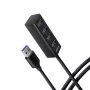 Axagon HUE-M1AL 4x USB 3.2 Gen 1 MINI šakotuvas, metalinis, 1,2 m USB-A laidas
