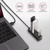Axagon HUE-M1AL 4x USB 3.2 Gen 1 MINI šakotuvas, metalinis, 1,2 m USB-A laidas