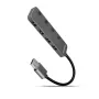 USB centras Axagon HUE-MSA 4x USB 3.0 aktyvus su jungikliais - 20 cm juodas