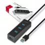 Axagon HUE-S2BL 4x USB 3.0 Įkrovimo stotelė su 1,2 m kabeliu, maitinimo mikro USB