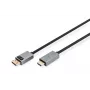 DIGITUS DP į HDMI laidas su LED 4K/30Hz, 2m, aliuminio korpusas, auksuoti kontaktai