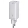 Įkroviklis IBOX ILUC65W, 65 W, 2x USB-C + 1x USB-A, baltas, 1,5 m laidas