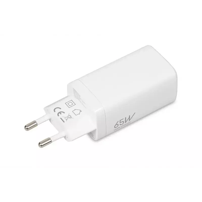 Įkroviklis IBOX ILUC65W, 65 W, 2x USB-C + 1x USB-A, baltas, 1,5 m laidas
