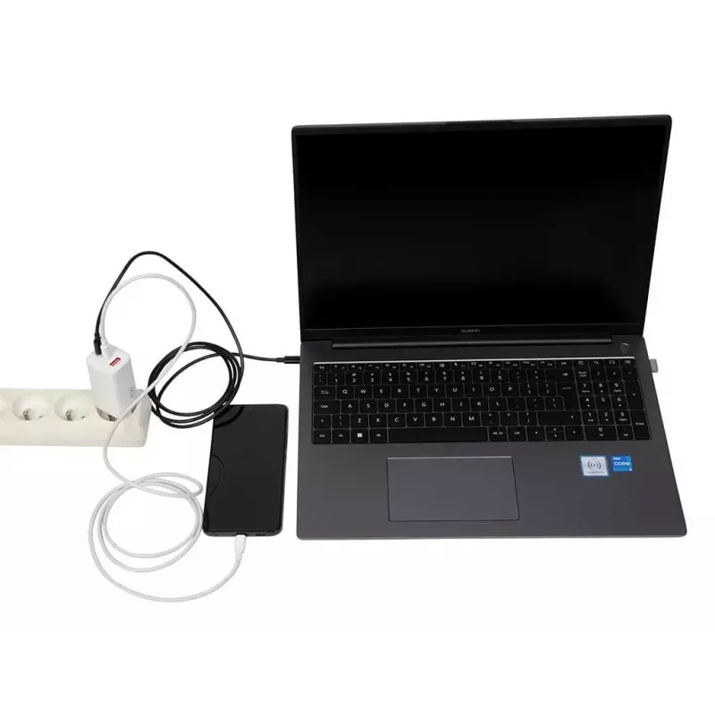 Įkroviklis IBOX ILUC65W, 65 W, 2x USB-C + 1x USB-A, baltas, 1,5 m laidas
