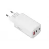 Įkroviklis IBOX ILUC65W, 65 W, 2x USB-C + 1x USB-A, baltas, 1,5 m laidas