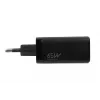 Mobiliojo įrenginio greitasis kroviklis IBOX ILUC65B — 65 W, 3x USB (2x USB-A Gen1, 1x USB-C), juodas, 100–240 V