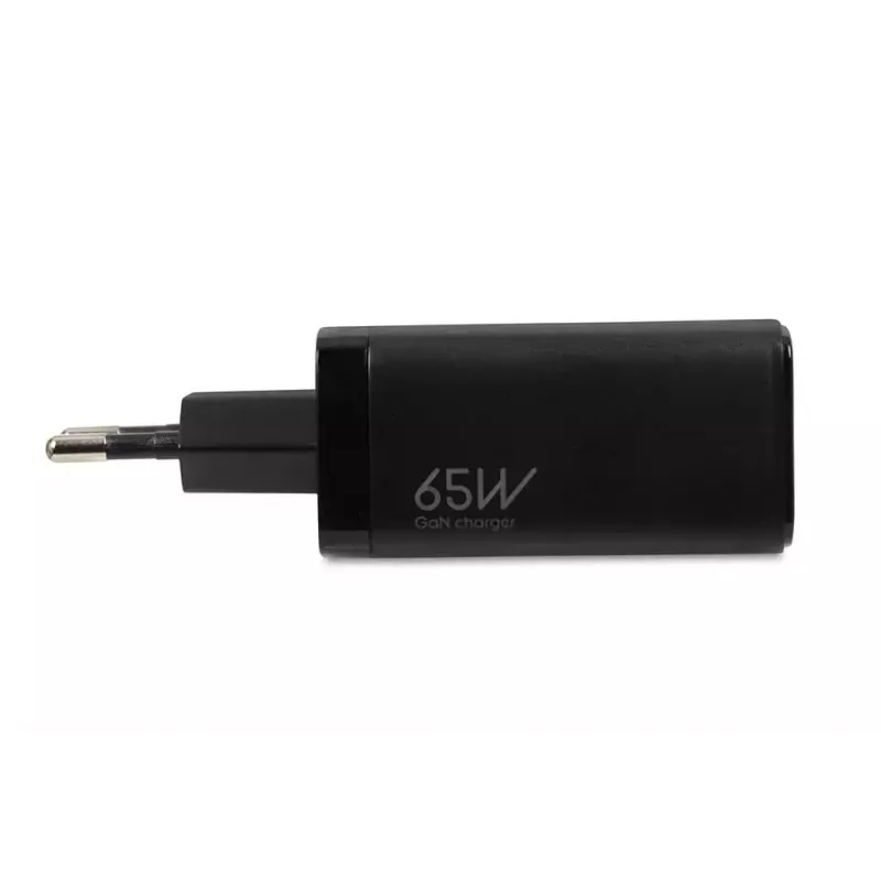 Mobiliojo įrenginio greitasis kroviklis IBOX ILUC65B — 65 W, 3x USB (2x USB-A Gen1, 1x USB-C), juodas, 100–240 V