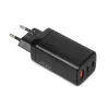 Mobiliojo įrenginio greitasis kroviklis IBOX ILUC65B — 65 W, 3x USB (2x USB-A Gen1, 1x USB-C), juodas, 100–240 V