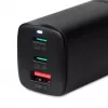 Mobiliojo įrenginio greitasis kroviklis IBOX ILUC65B — 65 W, 3x USB (2x USB-A Gen1, 1x USB-C), juodas, 100–240 V