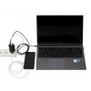 Mobiliojo įrenginio greitasis kroviklis IBOX ILUC65B — 65 W, 3x USB (2x USB-A Gen1, 1x USB-C), juodas, 100–240 V