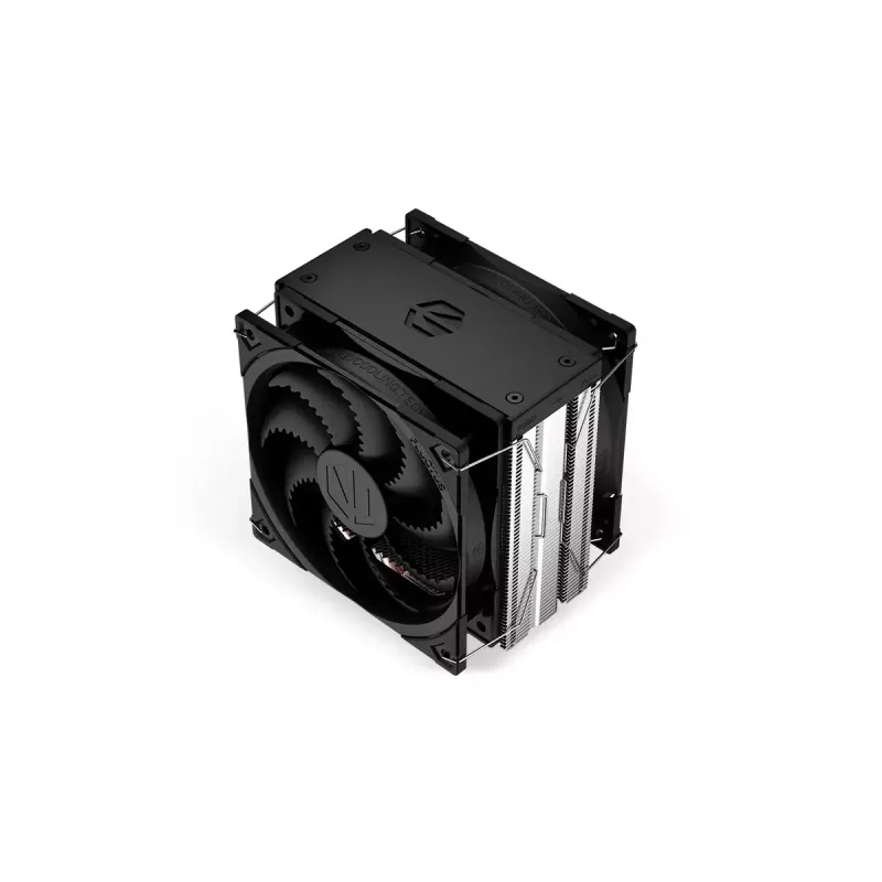 Oro aušintuvas ENDORFY Fera 5 Dual Fan — 2x 120 mm PWM ventiliatoriai, 4 šilumos vamzdeliai, TDP 220 W, suderinamas su LGA 2011 ir kitais lizdais, juodas