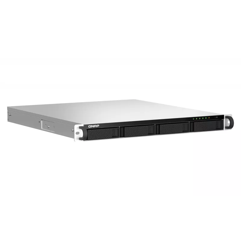 QNAP TS-464U-RP NAS stelažinis (1U) Intel® Celeron® N5095 8 GB DDR4 0 TB QNAP Turbo System aliuminis, juodas
